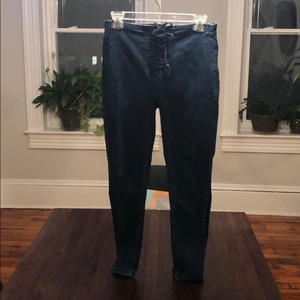 Free People lace up jeans